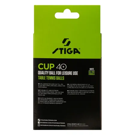 Мяч для наст. тенниса Stiga Cup ABS, 1110-2510-12, диам.40+мм, пластик, упак. 12 шт, белый за 1&nbsp;774.80 ₽ купить в Перми