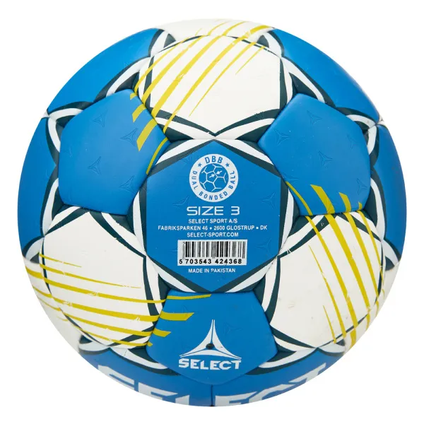 Мяч ганд. SELECT HB FORCE DB V25, 1622858205, Senior (р.3), EHF Appr,ПУ, гибр.сш., сине-белый за 8&nbsp;438.80 ₽ в Перми