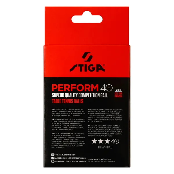 Мяч для наст. тенниса Stiga Perform 3***, 40+, 1113-2110-06, пластик, ITTF Appr., уп.6 шт, бел за 2&nbsp;121.60 ₽ в Перми
