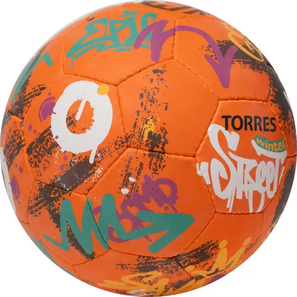 Мяч футб. TORRES Winter Street, F023285, р.5, 32 пан, рез, 4 подкл. слоя, руч. сшив,оранж-мультик. за 2&nbsp;713.20 ₽ в Перми
