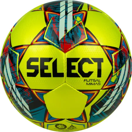 Мяч футзал. SELECT Futsal Mimas, 1053460550, р.4,FIFA Basic, 32 пан, гл.ПУ, руч.сш, жел-сине-красный за 6&nbsp;303.60 ₽ купить в Перми