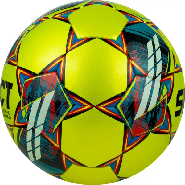 Мяч футзал. SELECT Futsal Mimas, 1053460550, р.4,FIFA Basic, 32 пан, гл.ПУ, руч.сш, жел-сине-красный за 6&nbsp;303.60 ₽ в Перми