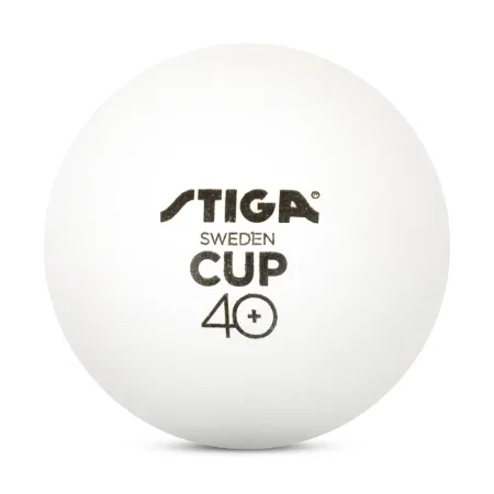 Мяч для наст. тенниса Stiga Cup ABS, 1110-2510-12, диам.40+мм, пластик, упак. 12 шт, белый за 1&nbsp;774.80 ₽ купить в Перми