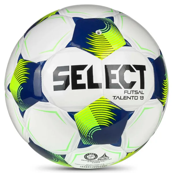 Мяч футзал. SELECT Futsal Talento 13 V26, 1062471015, р.3, 32п, ТПУ, гибр.сш, бело-сине-желтый за 4&nbsp;355.40 ₽ в Перми