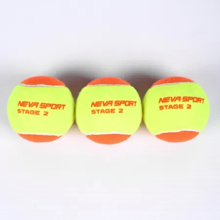 Мяч теннисный детский NS Orange, 5021005, уп.3 шт, резина, шерть, нейлон, желто-оранжевый за 613.70 ₽ купить в Перми