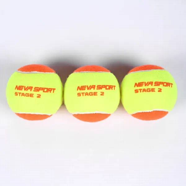 Мяч теннисный детский NS Orange, 5021005, уп.3 шт, резина, шерть, нейлон, желто-оранжевый за 613.70 ₽ в Перми