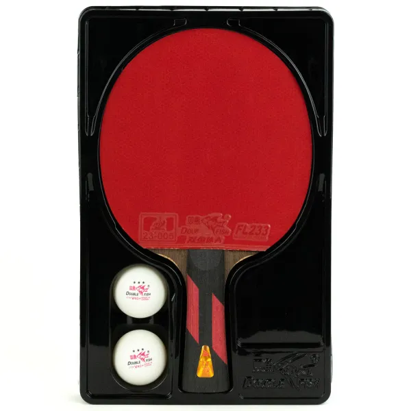 Ракетка для н/т DOUBLE FISH 7A+C, для професс.,ITTF Appr.,накл.2,1мм,+ 2 мяча V40+мм ITTF Appr за 3&nbsp;559.80 ₽ в Перми