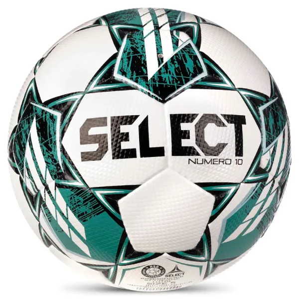 Мяч футб. SELECT NUMERO 10 V23, 0575060004, р.5, FIFA Basic, 32п, ПУ, руч. сш, бело-бирюзовый за 8&nbsp;051.20 ₽ в Перми
