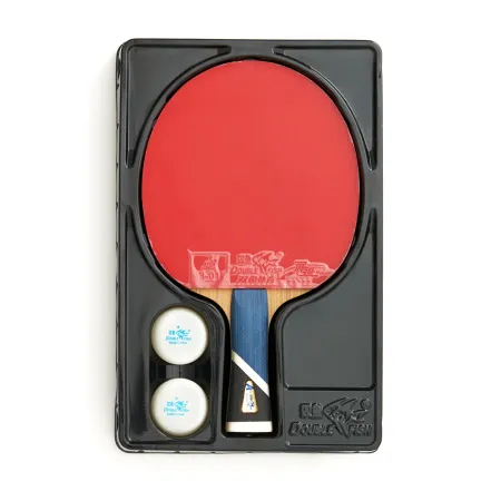 Ракетка для н/т DOUBLE FISH 5A+C, для продвин, ITTF Appr, накл. 2,1 мм, конич. ручка+ 2 мяча V40+мм за 2&nbsp;779.50 ₽ купить в Перми